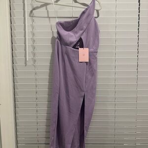 Elegant Lavender One-Shoulder Dress